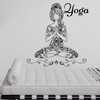 Girl Meditating Pose Removable Bedroom Art Décor